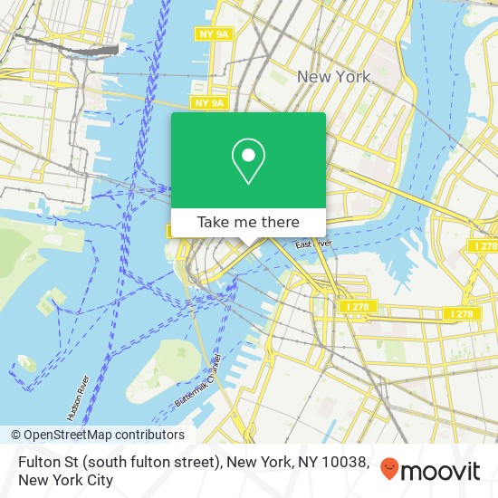 Fulton St (south fulton street), New York, NY 10038 map