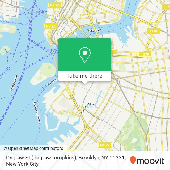 Mapa de Degraw St (degraw tompkins), Brooklyn, NY 11231