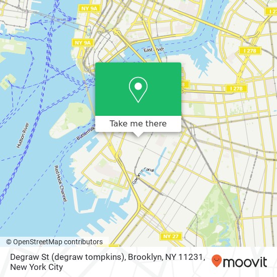 Degraw St (degraw tompkins), Brooklyn, NY 11231 map