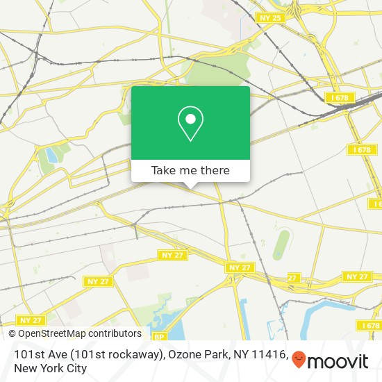 101st Ave (101st rockaway), Ozone Park, NY 11416 map