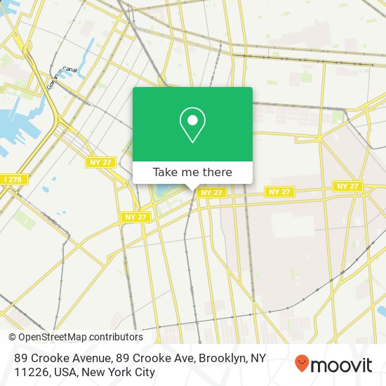 89 Crooke Avenue, 89 Crooke Ave, Brooklyn, NY 11226, USA map