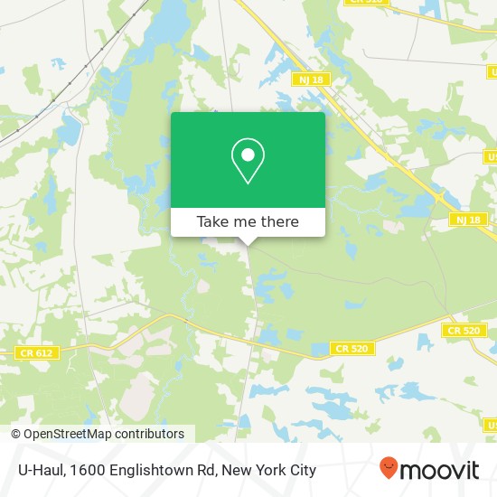 U-Haul, 1600 Englishtown Rd map