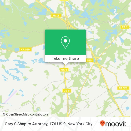 Mapa de Gary S Shapiro Attorney, 176 US-9