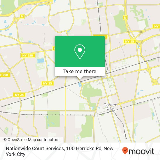 Mapa de Nationwide Court Services, 100 Herricks Rd