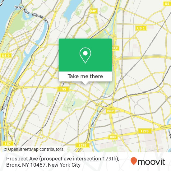Prospect Ave (prospect ave intersection 179th), Bronx, NY 10457 map