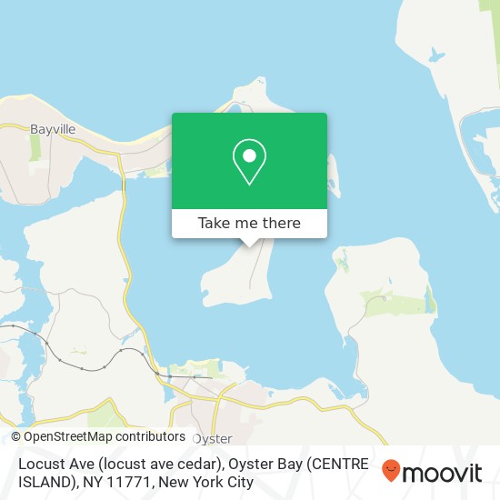Mapa de Locust Ave (locust ave cedar), Oyster Bay (CENTRE ISLAND), NY 11771