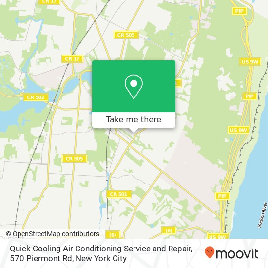 Mapa de Quick Cooling Air Conditioning Service and Repair, 570 Piermont Rd