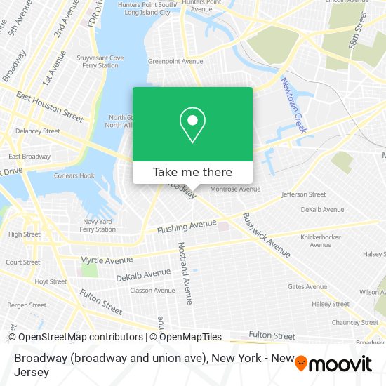 Mapa de Broadway (broadway and union ave)