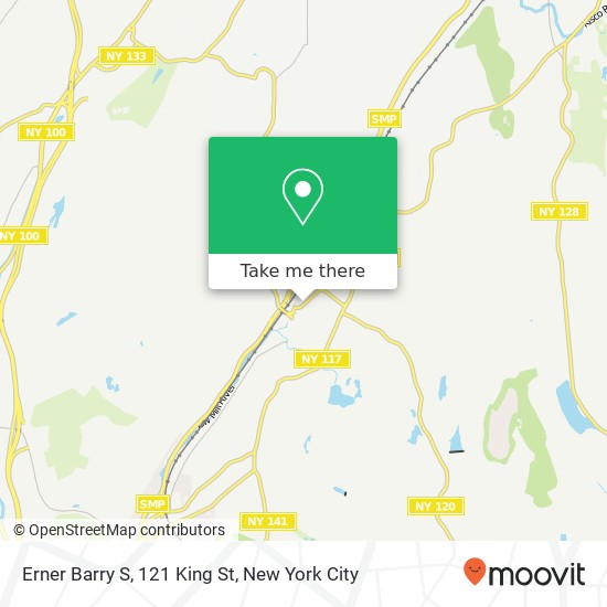 Erner Barry S, 121 King St map