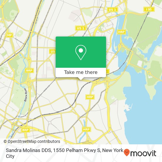 Sandra Molinas DDS, 1550 Pelham Pkwy S map