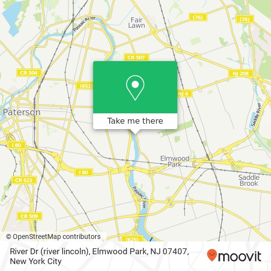 River Dr (river lincoln), Elmwood Park, NJ 07407 map