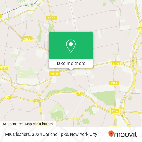 MK Cleaners, 3024 Jericho Tpke map