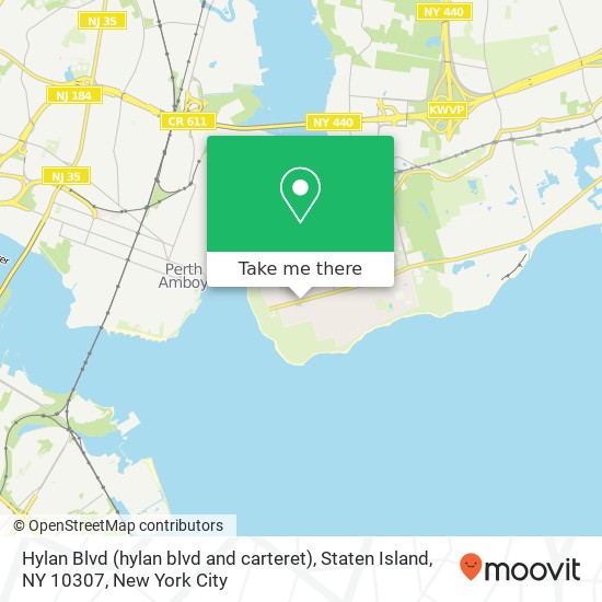 Mapa de Hylan Blvd (hylan blvd and carteret), Staten Island, NY 10307