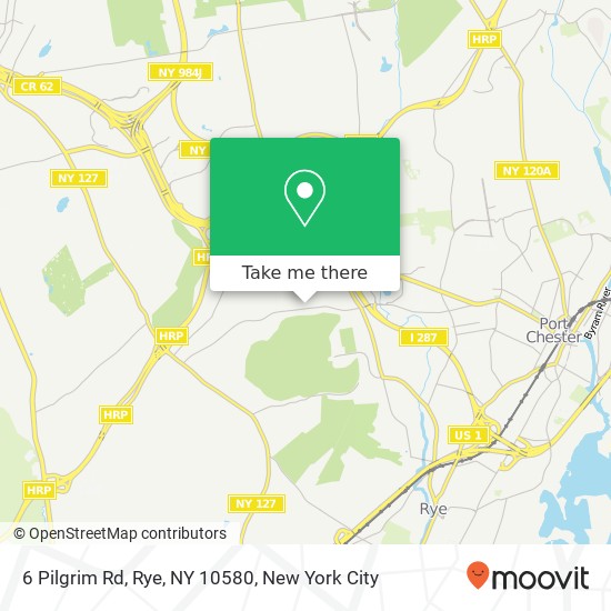Mapa de 6 Pilgrim Rd, Rye, NY 10580