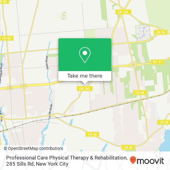 Mapa de Professional Care Physical Therapy & Rehabilitation, 285 Sills Rd