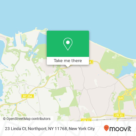 Mapa de 23 Linda Ct, Northport, NY 11768