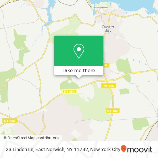 Mapa de 23 Linden Ln, East Norwich, NY 11732