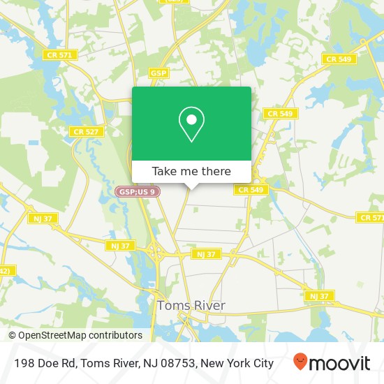 198 Doe Rd, Toms River, NJ 08753 map