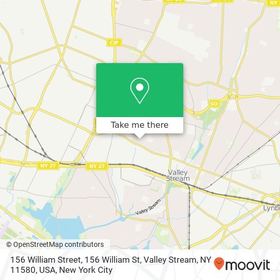 156 William Street, 156 William St, Valley Stream, NY 11580, USA map