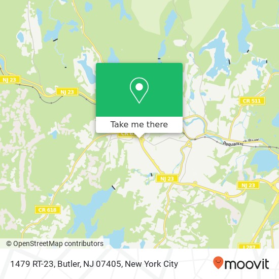 Mapa de 1479 RT-23, Butler, NJ 07405