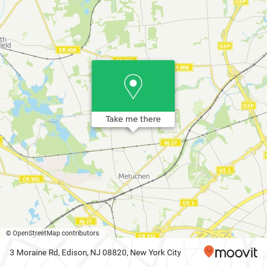 3 Moraine Rd, Edison, NJ 08820 map