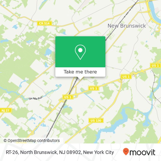 Mapa de RT-26, North Brunswick, NJ 08902