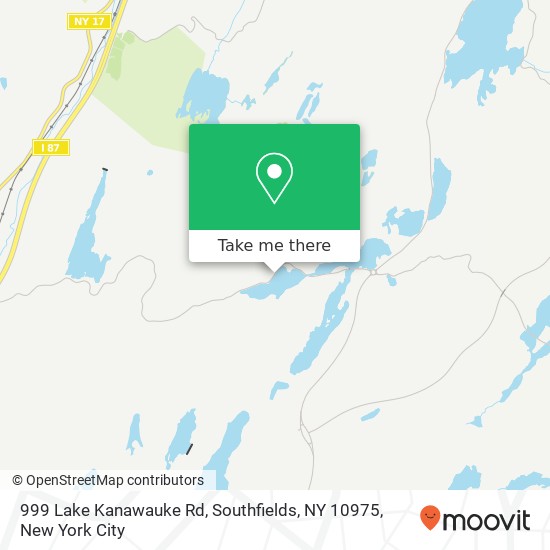 Mapa de 999 Lake Kanawauke Rd, Southfields, NY 10975