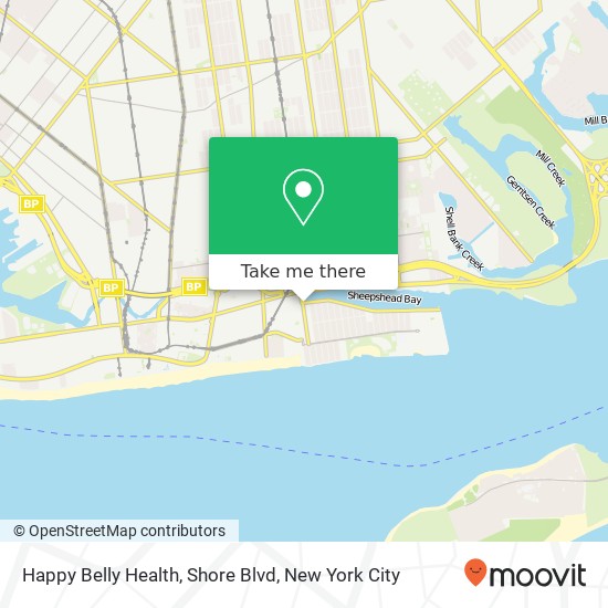 Mapa de Happy Belly Health, Shore Blvd