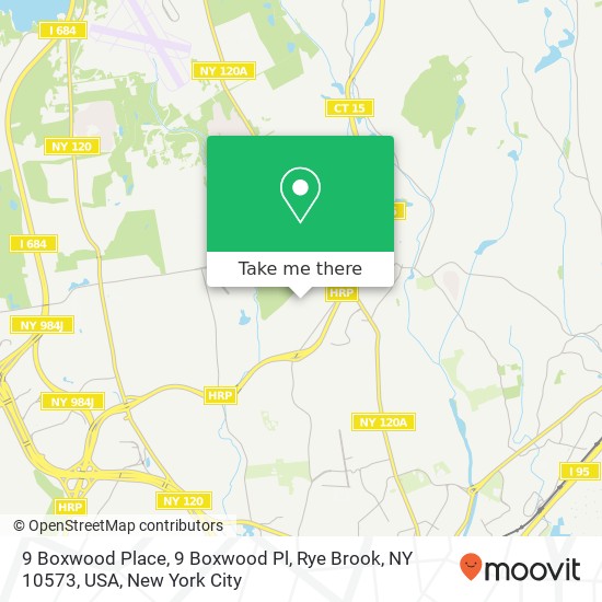 Mapa de 9 Boxwood Place, 9 Boxwood Pl, Rye Brook, NY 10573, USA