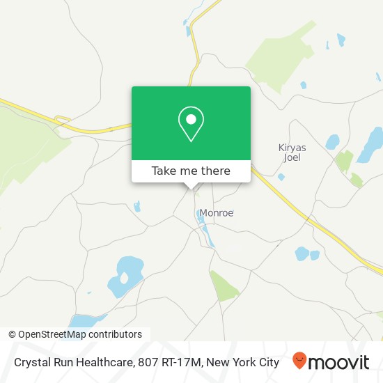 Mapa de Crystal Run Healthcare, 807 RT-17M