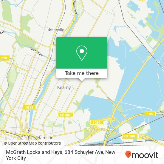 Mapa de McGrath Locks and Keys, 684 Schuyler Ave