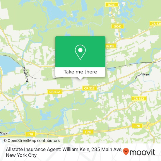 Mapa de Allstate Insurance Agent: William Kein, 285 Main Ave