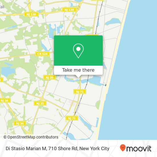 Di Stasio Marian M, 710 Shore Rd map