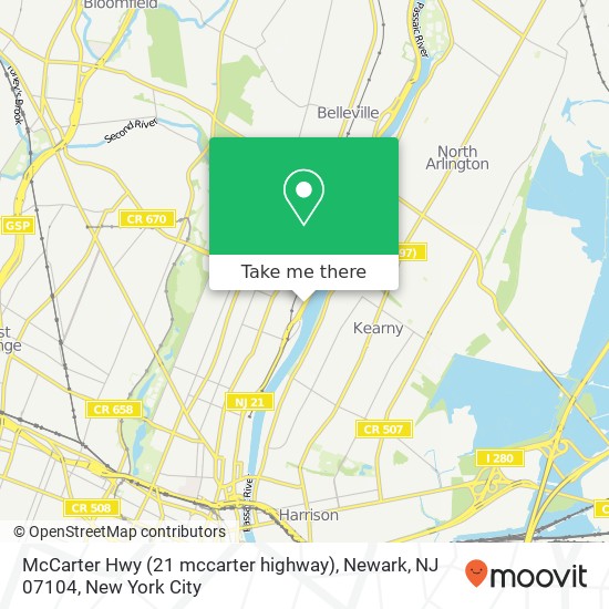 McCarter Hwy (21 mccarter highway), Newark, NJ 07104 map