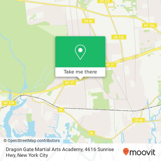 Mapa de Dragon Gate Martial Arts Academy, 4616 Sunrise Hwy