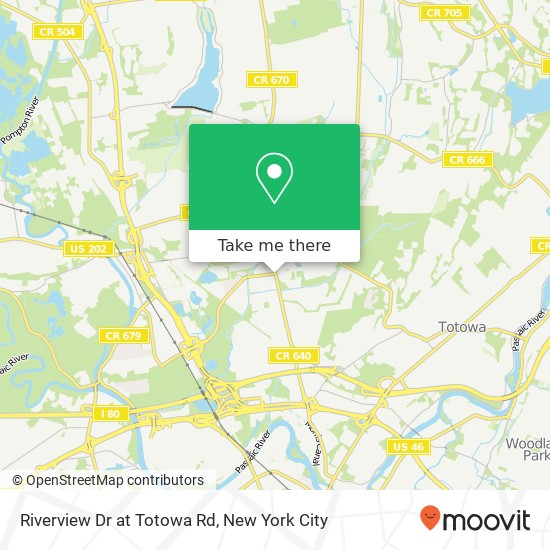 Riverview Dr at Totowa Rd map