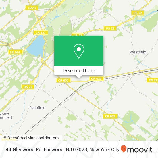 44 Glenwood Rd, Fanwood, NJ 07023 map