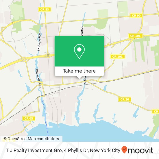 T J Realty Investment Gro, 4 Phyllis Dr map