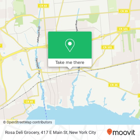 Mapa de Rosa Deli Grocery, 417 E Main St