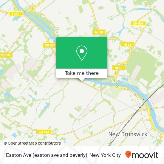 Mapa de Easton Ave (easton ave and beverly), Somerset (Franklin), NJ 08873