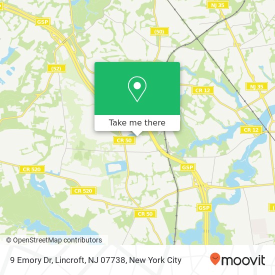 9 Emory Dr, Lincroft, NJ 07738 map