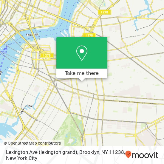 Mapa de Lexington Ave (lexington grand), Brooklyn, NY 11238