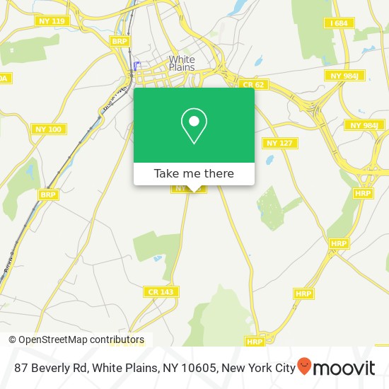 87 Beverly Rd, White Plains, NY 10605 map