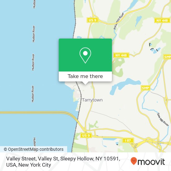 Mapa de Valley Street, Valley St, Sleepy Hollow, NY 10591, USA