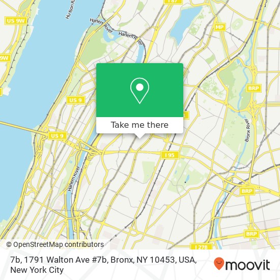 7b, 1791 Walton Ave #7b, Bronx, NY 10453, USA map