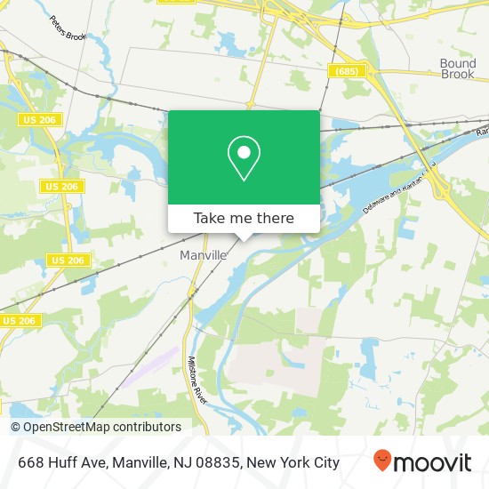 668 Huff Ave, Manville, NJ 08835 map