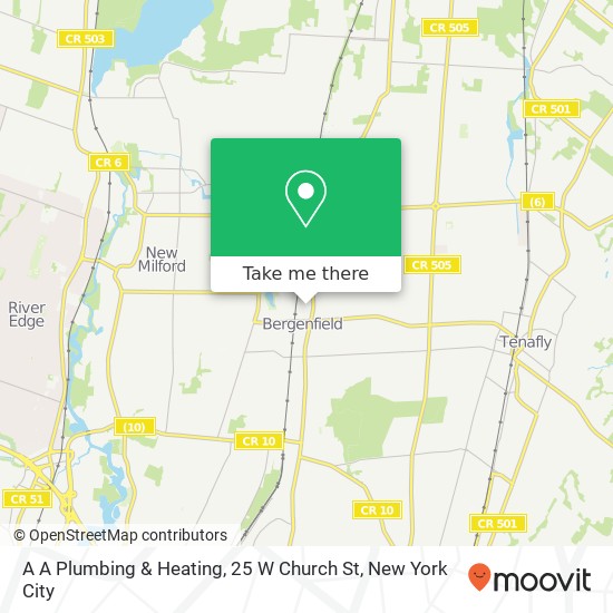 Mapa de A A Plumbing & Heating, 25 W Church St