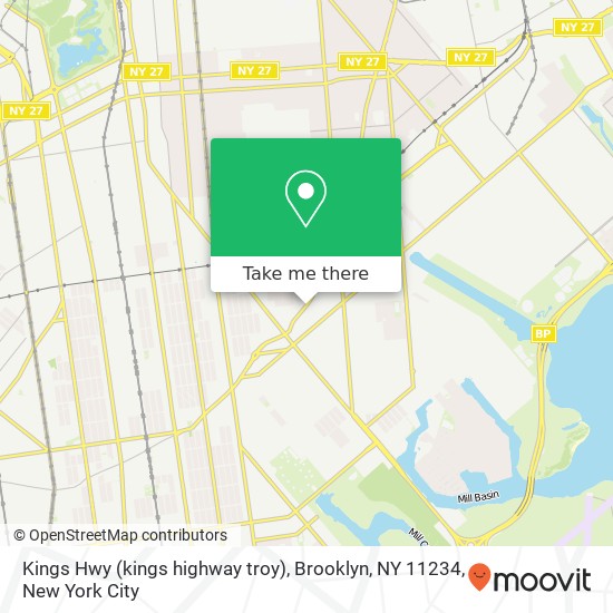 Mapa de Kings Hwy (kings highway troy), Brooklyn, NY 11234