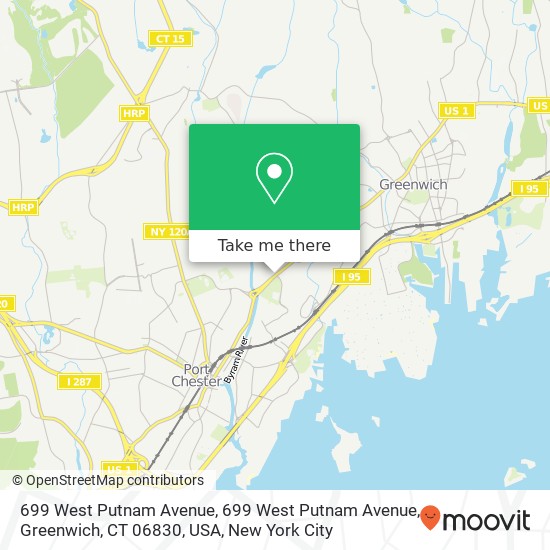 Mapa de 699 West Putnam Avenue, 699 West Putnam Avenue, Greenwich, CT 06830, USA