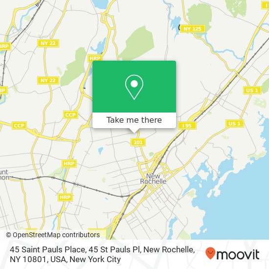 45 Saint Pauls Place, 45 St Pauls Pl, New Rochelle, NY 10801, USA map